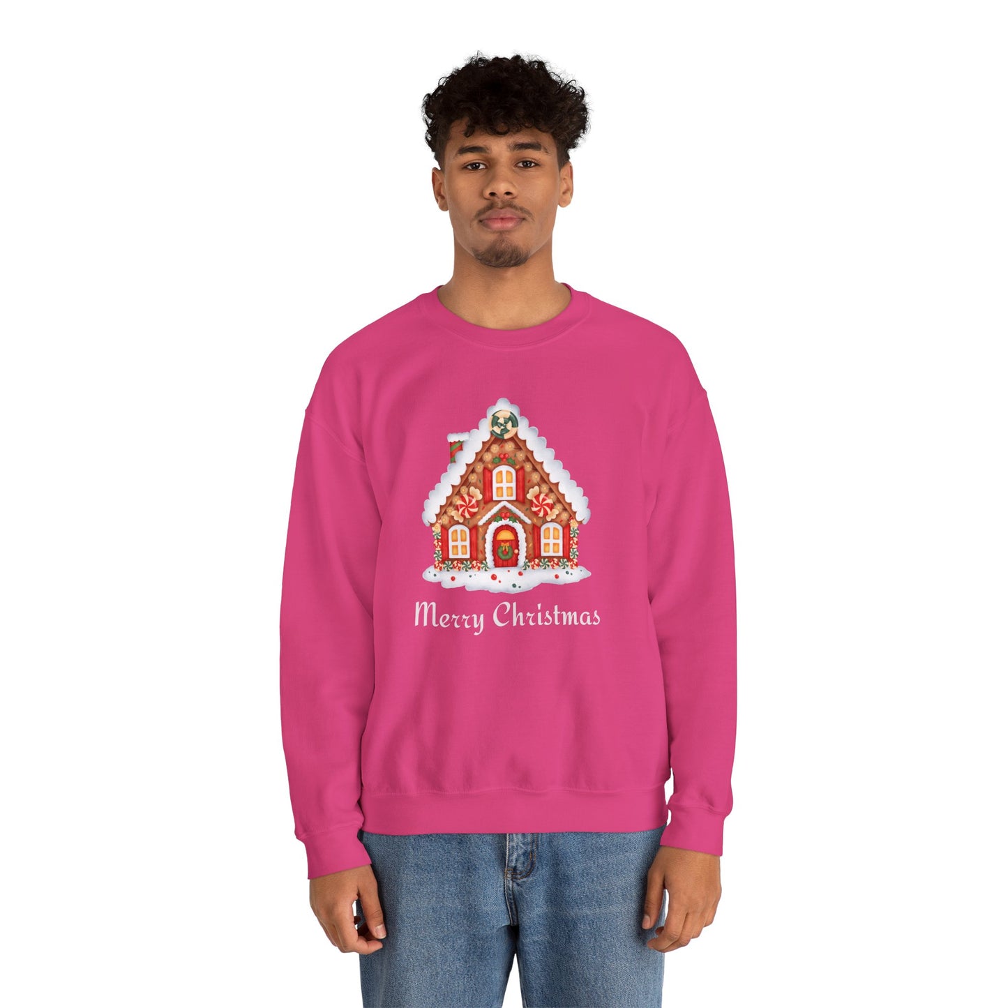 Christmas Gingerbread House 🎄🍬✨ Unisex Heavy Blend Crewneck Sweatshirt