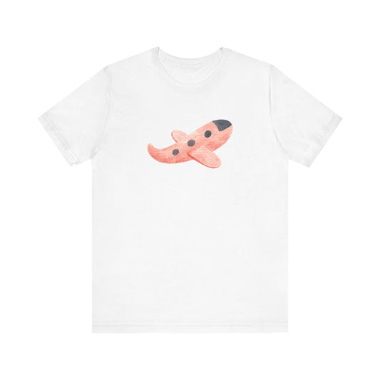 Red plane Unisex Jersey Short Sleeve Tee