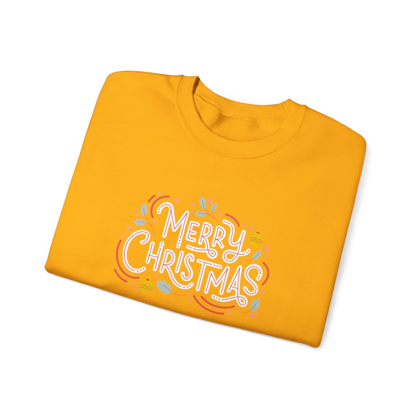 Unisex Heavy Blend Crewneck Sweatshirt Beautiful Merry Christmas Design 🎄✨