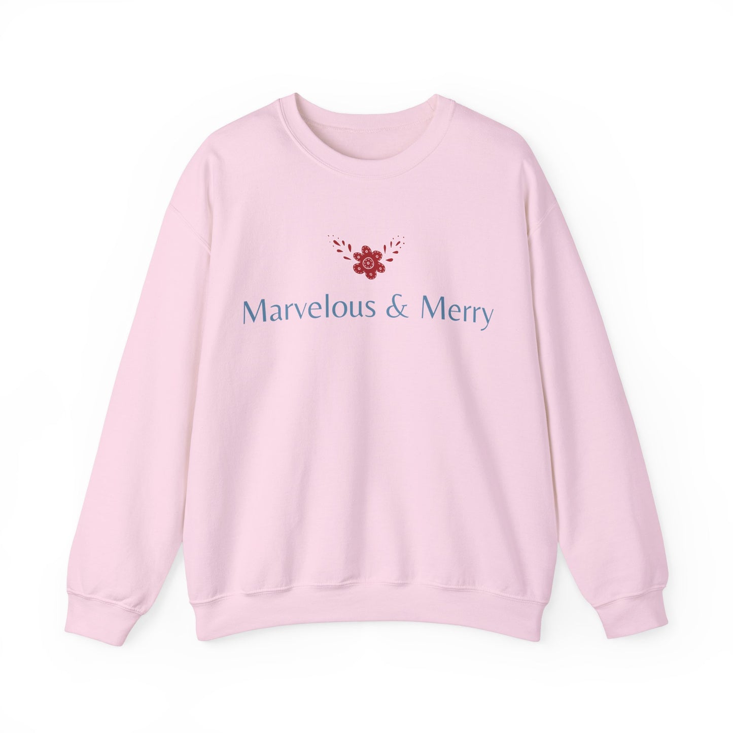 Unisex Heavy Blend Crewneck Sweatshirt Marvelous & Merry Floral Emblem 🌼✨