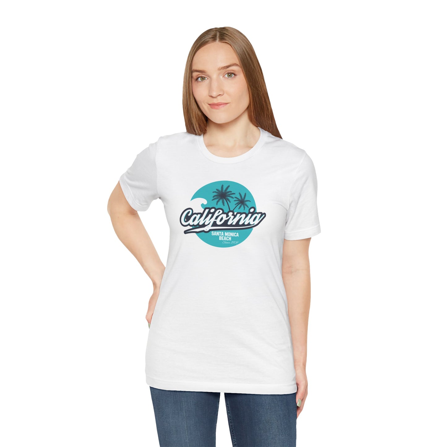 California Santa Monica Beach Unisex Jersey Short Sleeve Tee