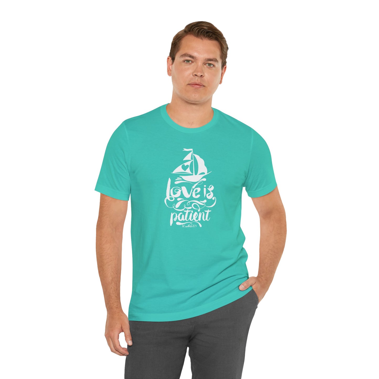 Love Is Patient Corinthians 13:4 Unisex Jersey Short Sleeve Tee