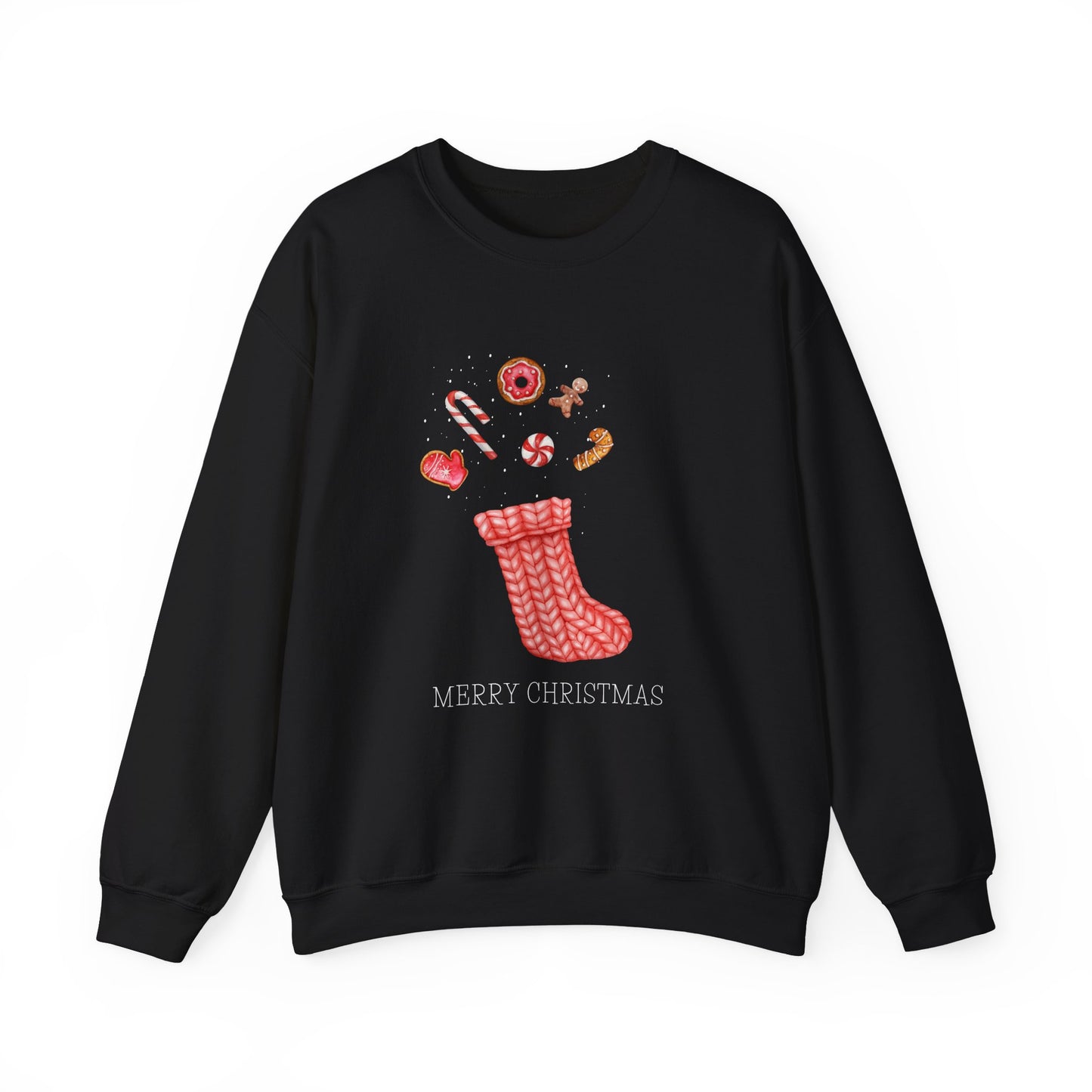 Cozy Christmas Sock 🎄🧦🍩 Unisex Heavy Blend Crewneck Sweatshirt