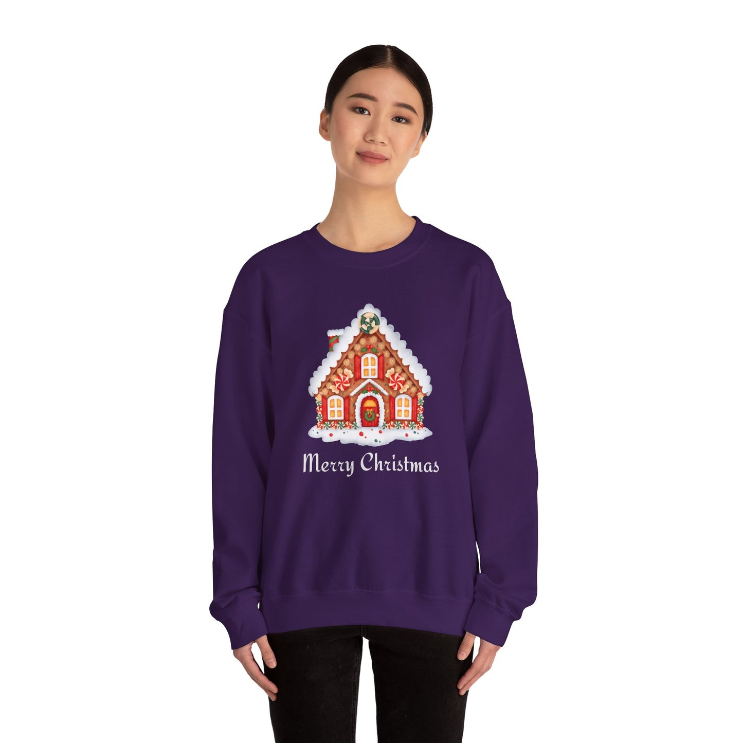 Christmas Gingerbread House 🎄🍬✨ Unisex Heavy Blend Crewneck Sweatshirt