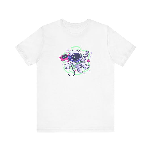 Astronaut In Space Unisex Jersey Short Sleeve Tee