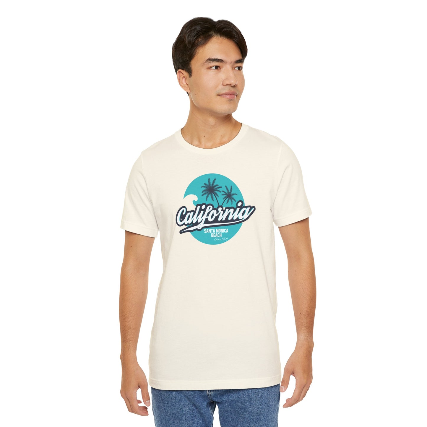 California Santa Monica Beach Unisex Jersey Short Sleeve Tee