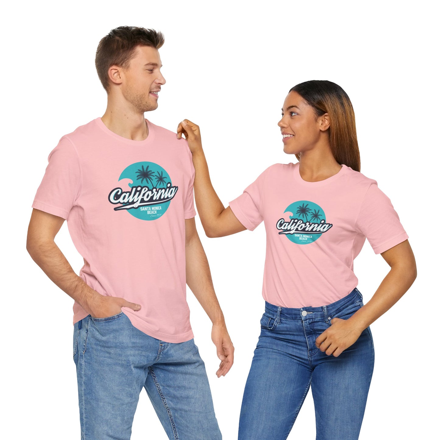 California Santa Monica Beach Unisex Jersey Short Sleeve Tee