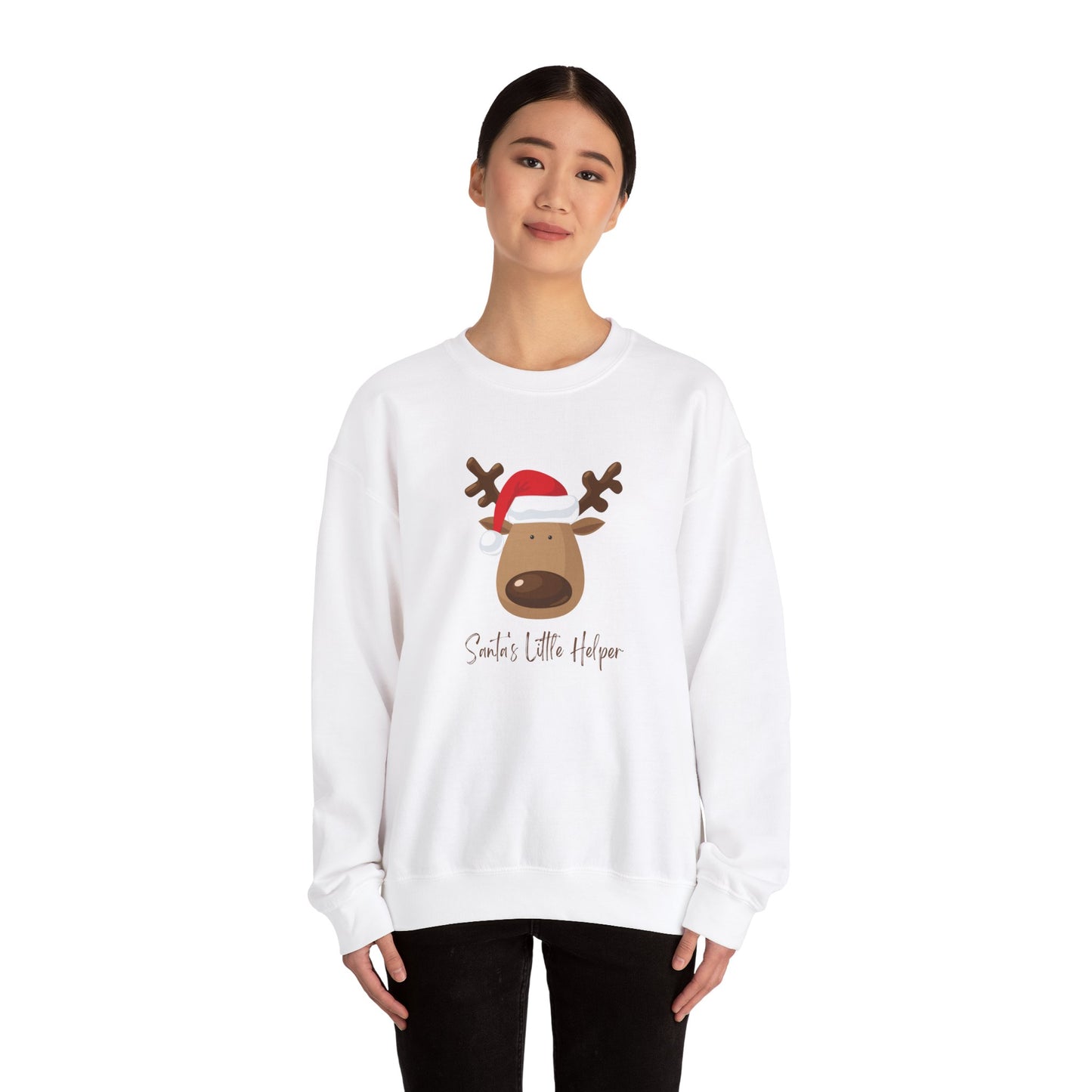 Unisex Heavy Blend Crewneck Sweatshirt Santa's Little Helper 🎅🦌✨