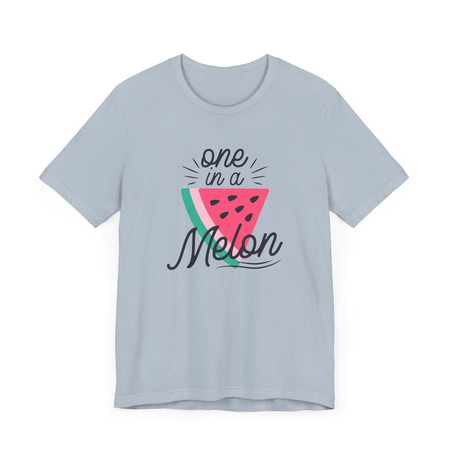 Unisex Jersey Short Sleeve Tee Soft Cotton "One In A Melon" Watermelon Print