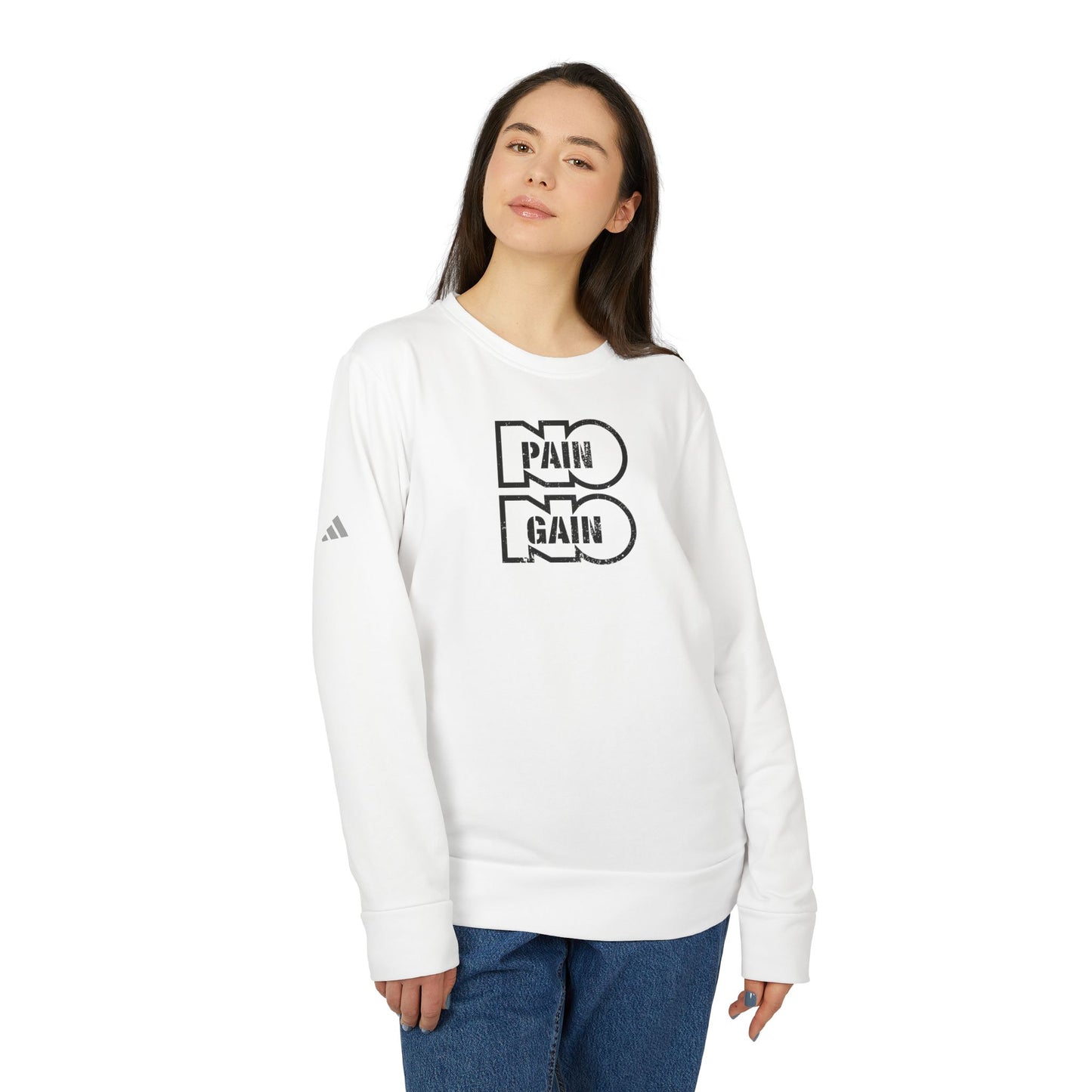 No Pain No Gain Adidas Unisex Cozy Fleece Sweatshirt