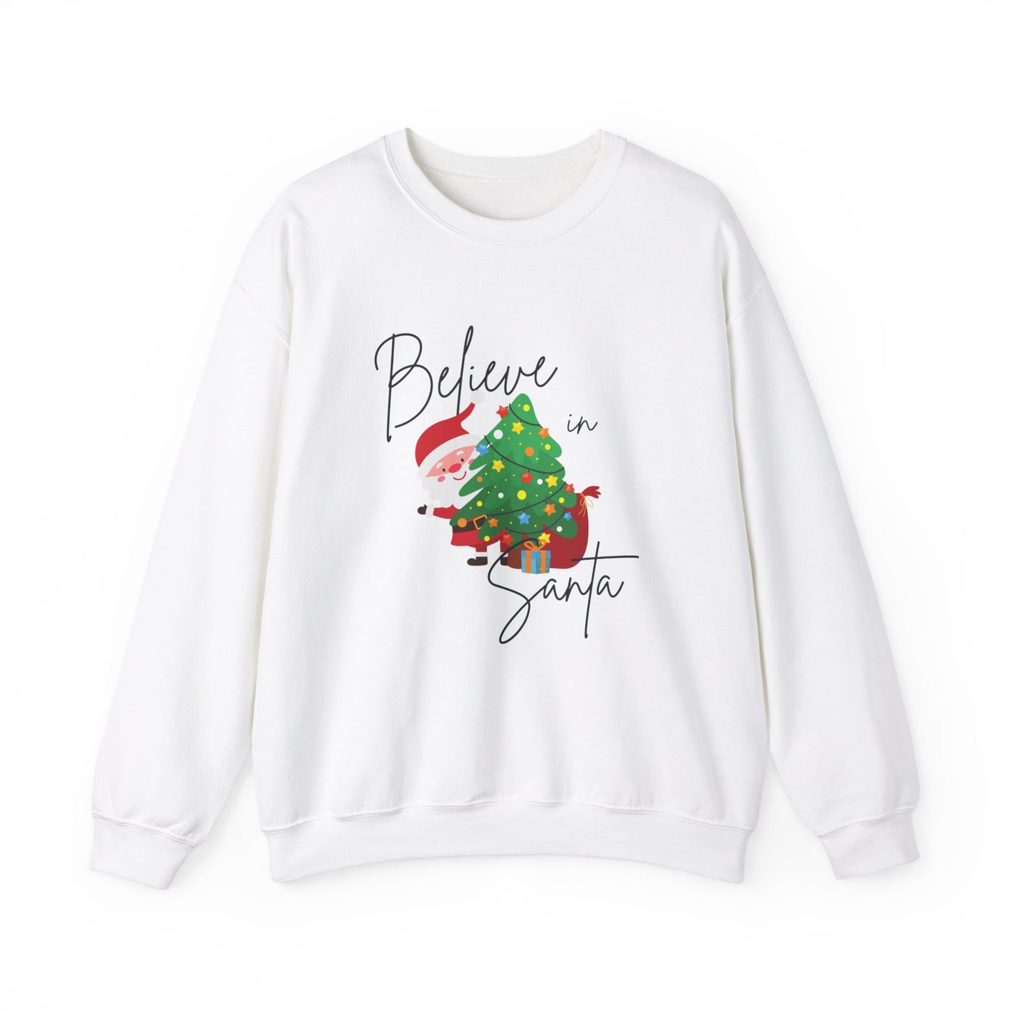 Unisex Heavy Blend Crewneck Sweatshirt Believe In Santa 🎅🎄✨