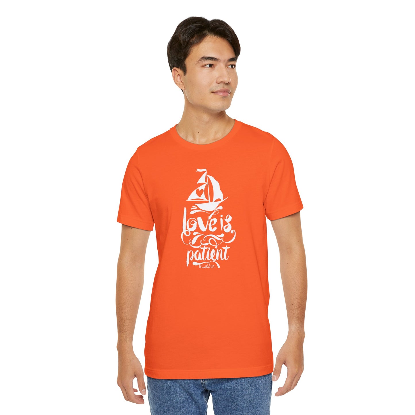 Love Is Patient Corinthians 13:4 Unisex Jersey Short Sleeve Tee