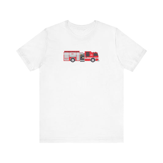 Unisex Jersey Short Sleeve Tee Fire Department Rescue Truck
