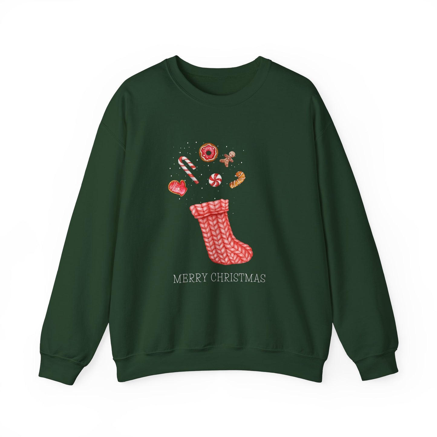 Cozy Christmas Sock 🎄🧦🍩 Unisex Heavy Blend Crewneck Sweatshirt