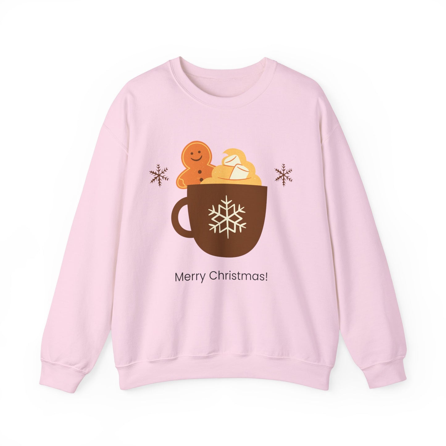 Unisex Heavy Blend Crewneck Sweatshirt Merry Christmas Gingerbread Man ☕🎄🍪