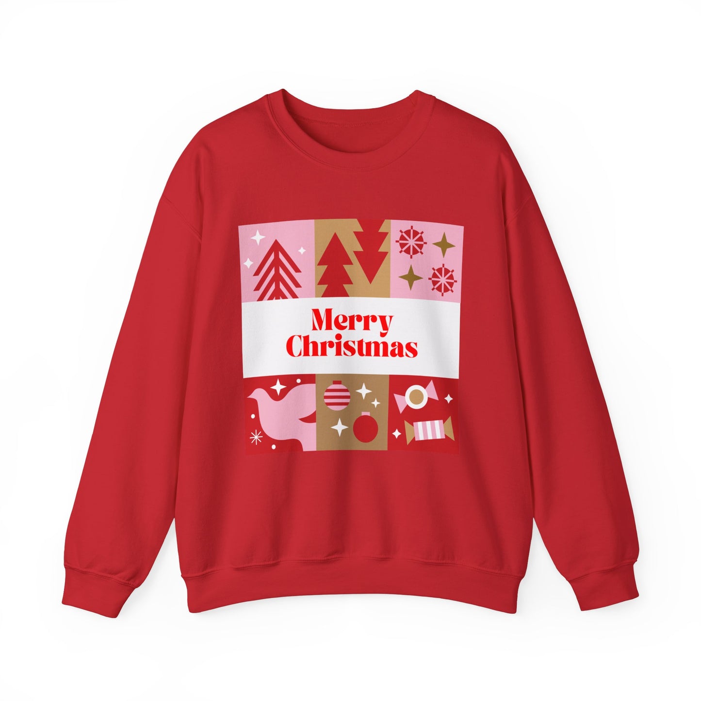 Unisex Heavy Blend Crewneck Sweatshirt Pink Christmas Montage 🎄💖✨