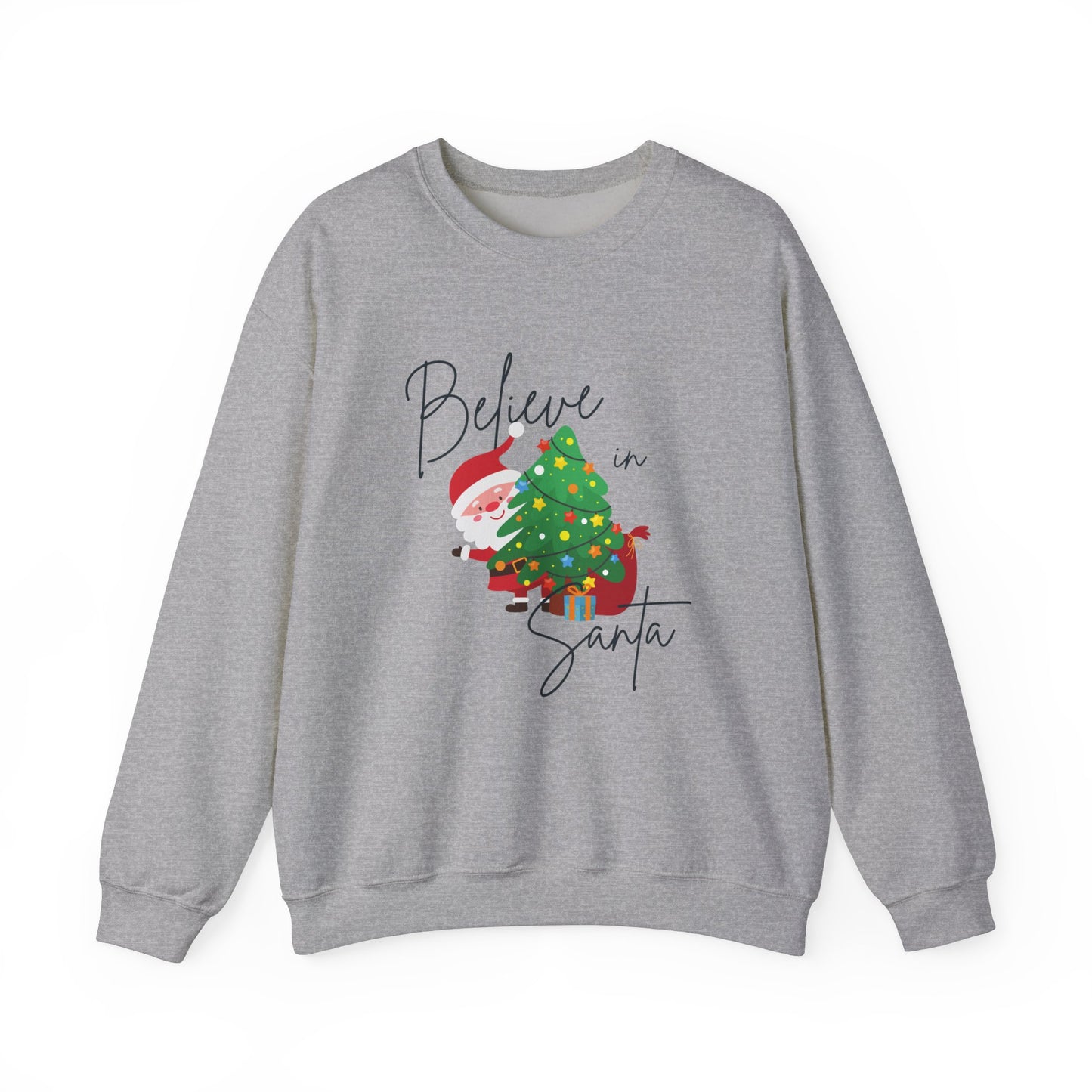 Unisex Heavy Blend Crewneck Sweatshirt Believe In Santa 🎅🎄✨