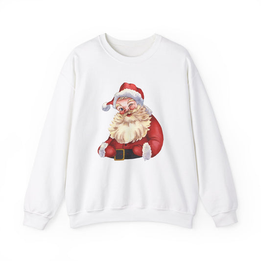 Unisex Heavy Blend Crewneck Sweatshirt Winking Santa 🎅✨❤️