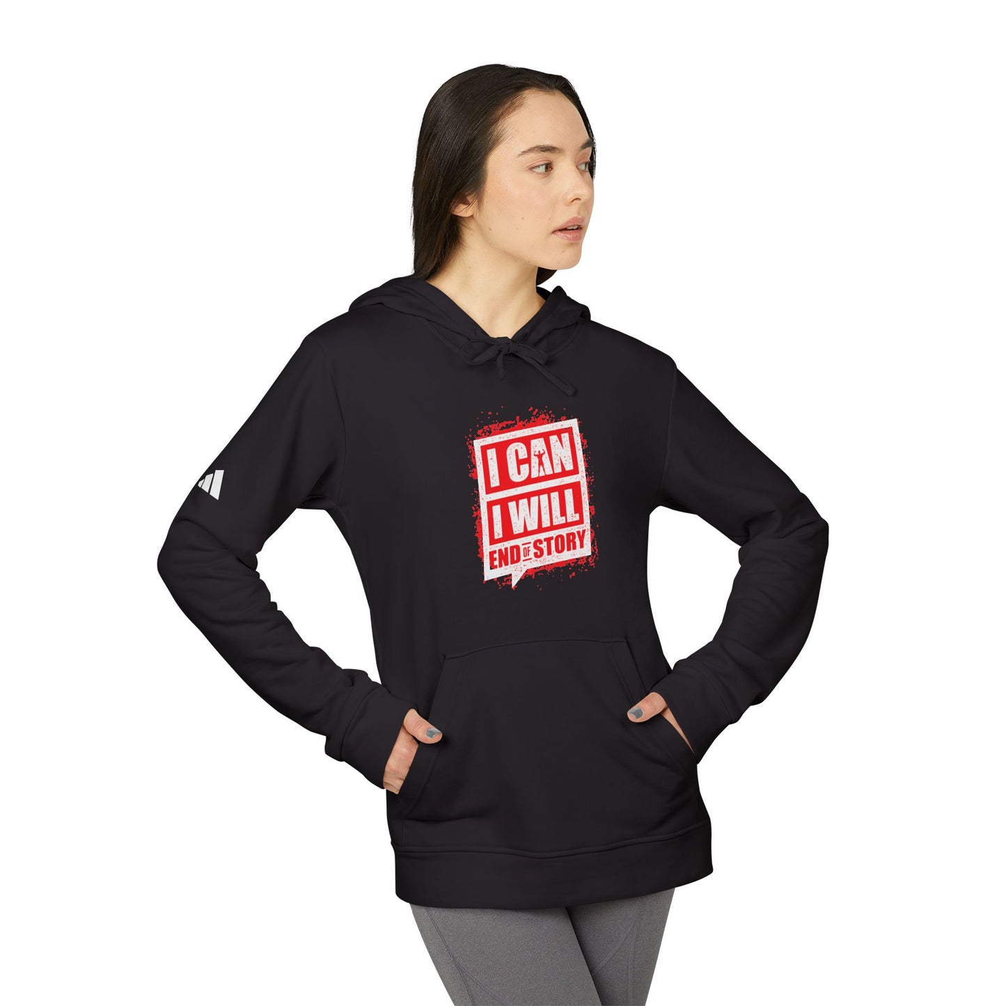 I Can I Will End Of Story Adidas Unisex Cozy Fleece Hoodie