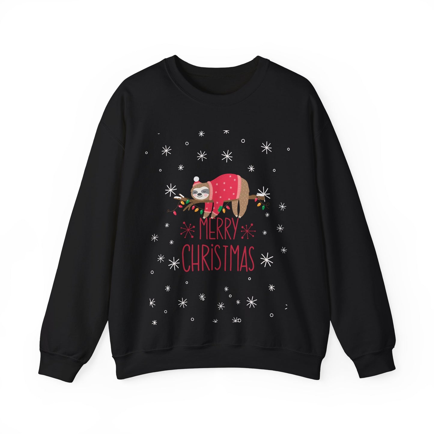 Merry Christmas Sloth 🎄🦥✨ Unisex Heavy Blend Crewneck Sweatshirt