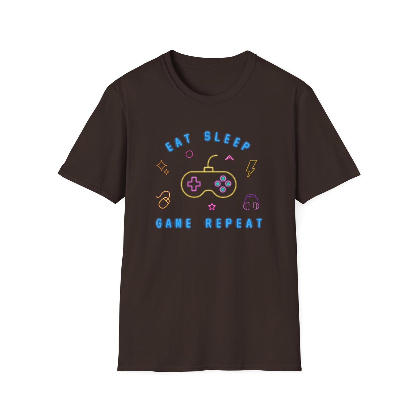 Eat Sleep Game Repeat Unisex Softstyle T-Shirt