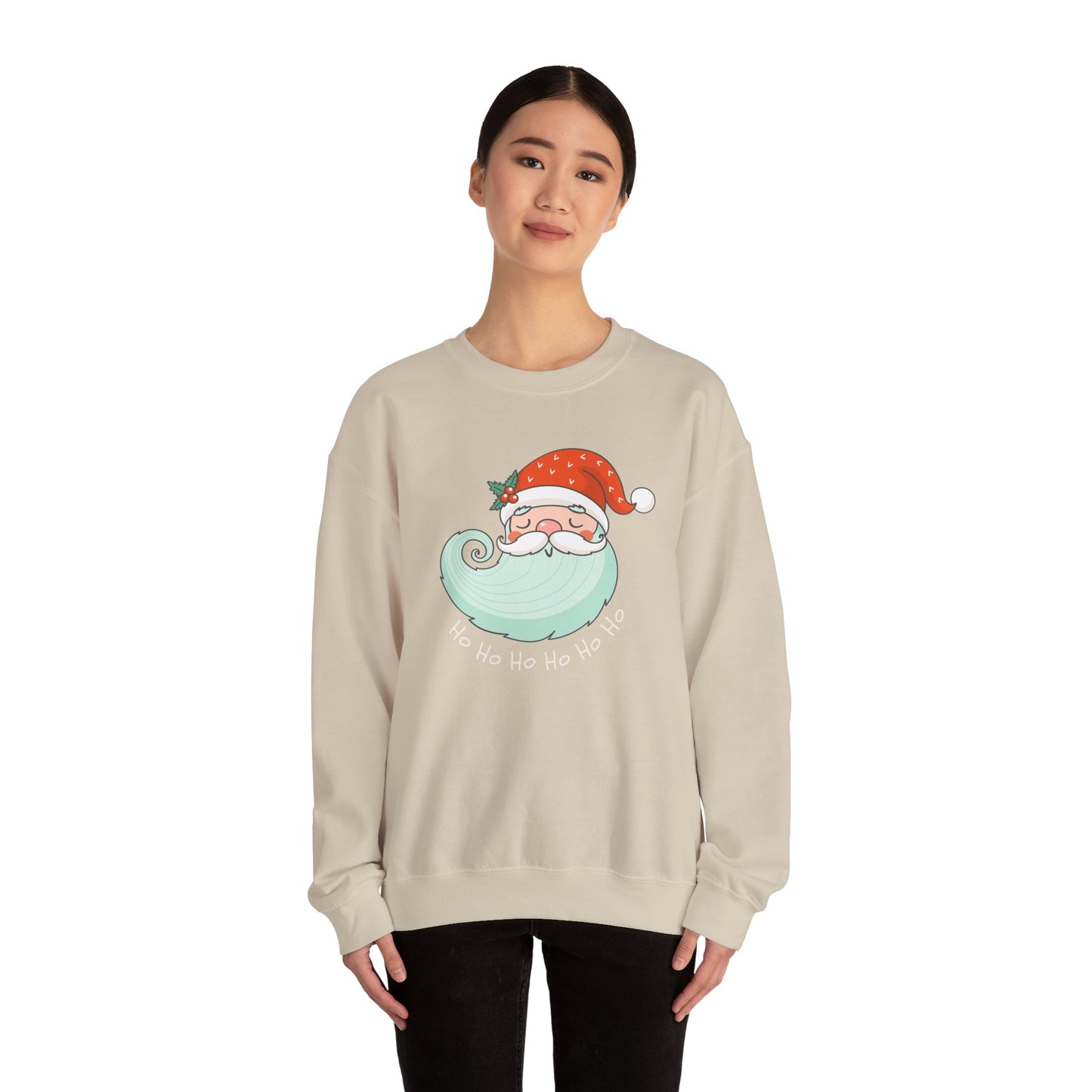 Unisex Heavy Blend Crewneck Sweatshirt Happy Santa Ho Ho Ho 🎅🎉✨