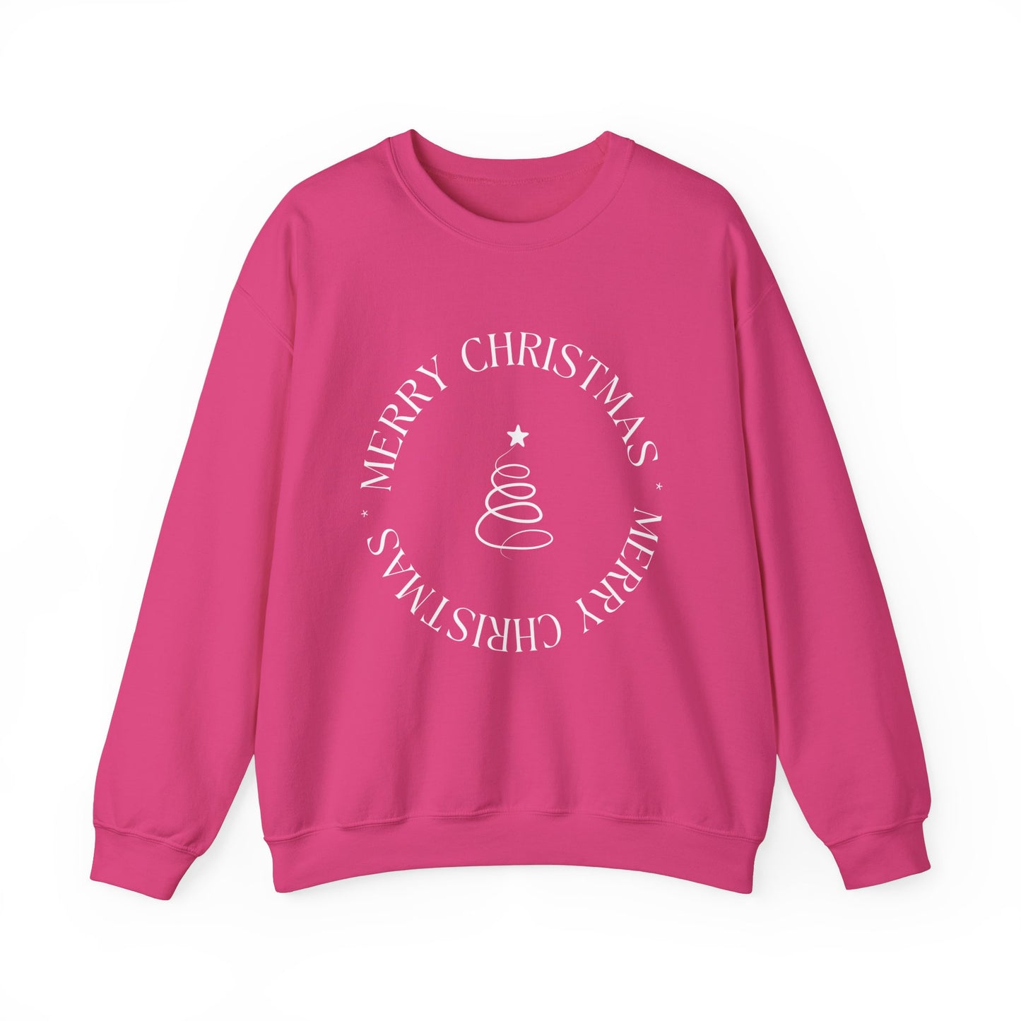 Unisex Heavy Blend Crewneck Sweatshirt Elegant Merry Christmas Tree 🎄✨