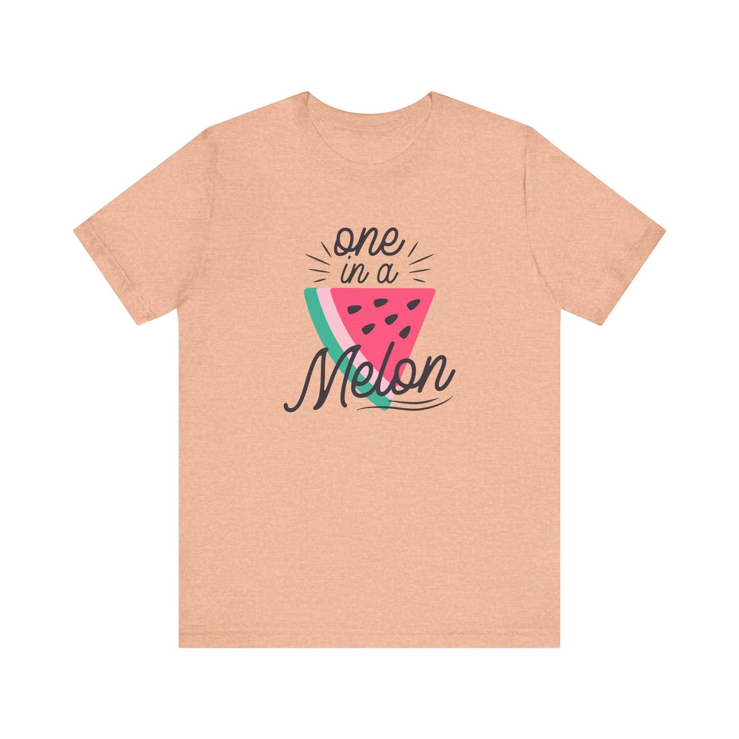 Unisex Jersey Short Sleeve Tee Soft Cotton "One In A Melon" Watermelon Print