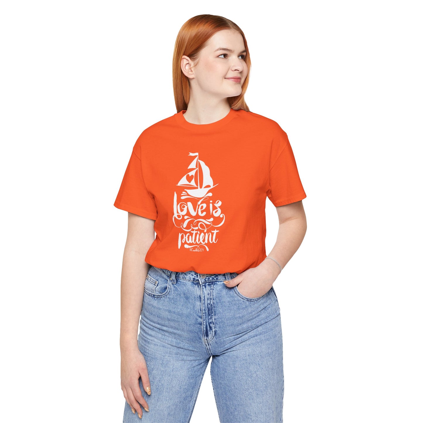 Love Is Patient Corinthians 13:4 Unisex Jersey Short Sleeve Tee