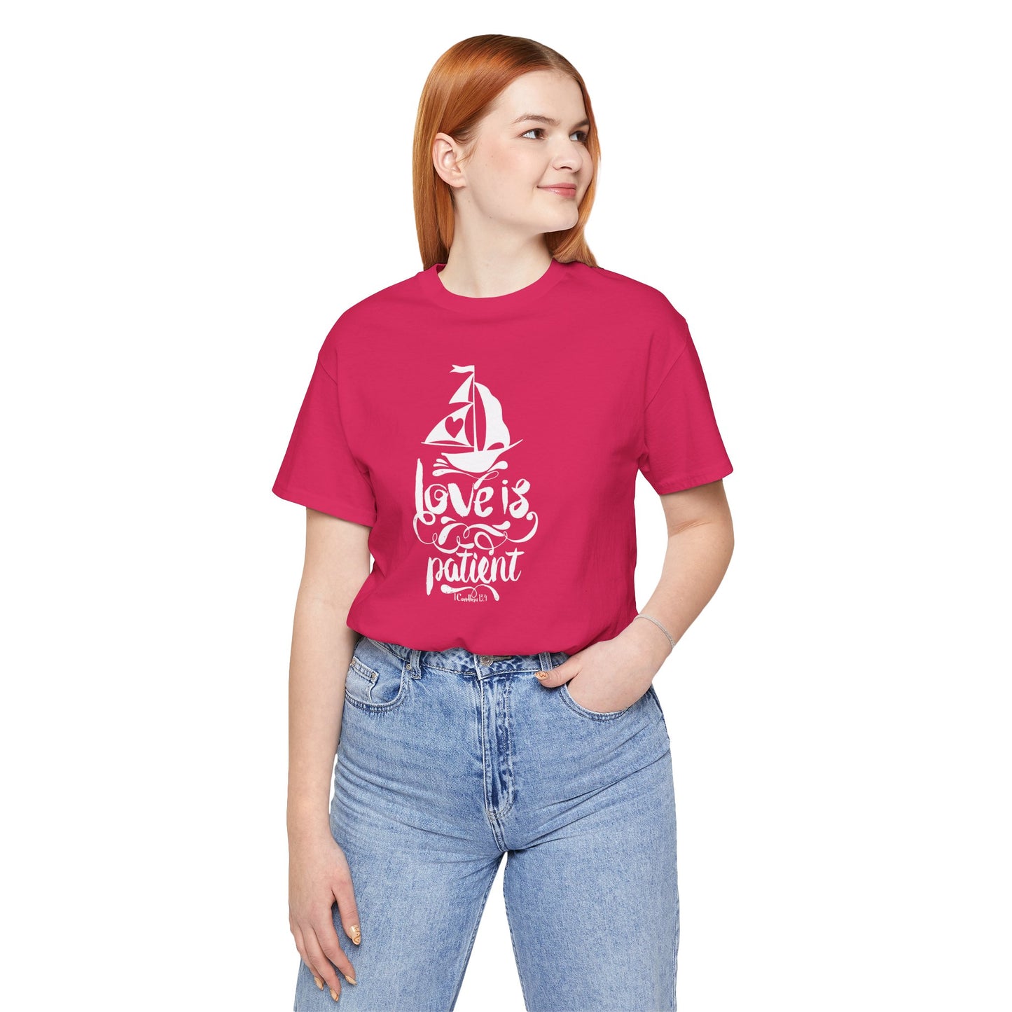 Love Is Patient Corinthians 13:4 Unisex Jersey Short Sleeve Tee