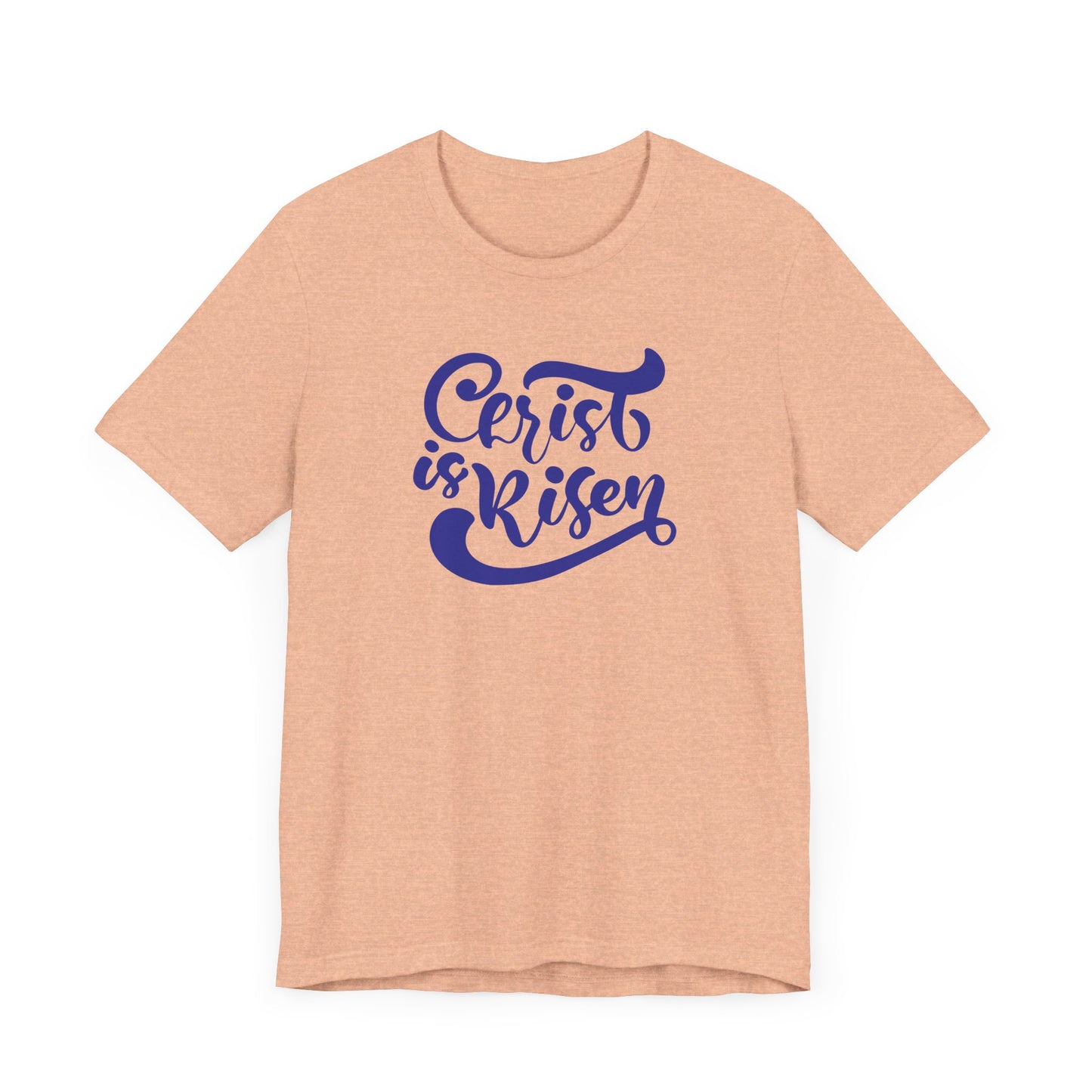 Unisex Jersey Short Sleeve Tee Easter 'Christ is Risen' Navy Print