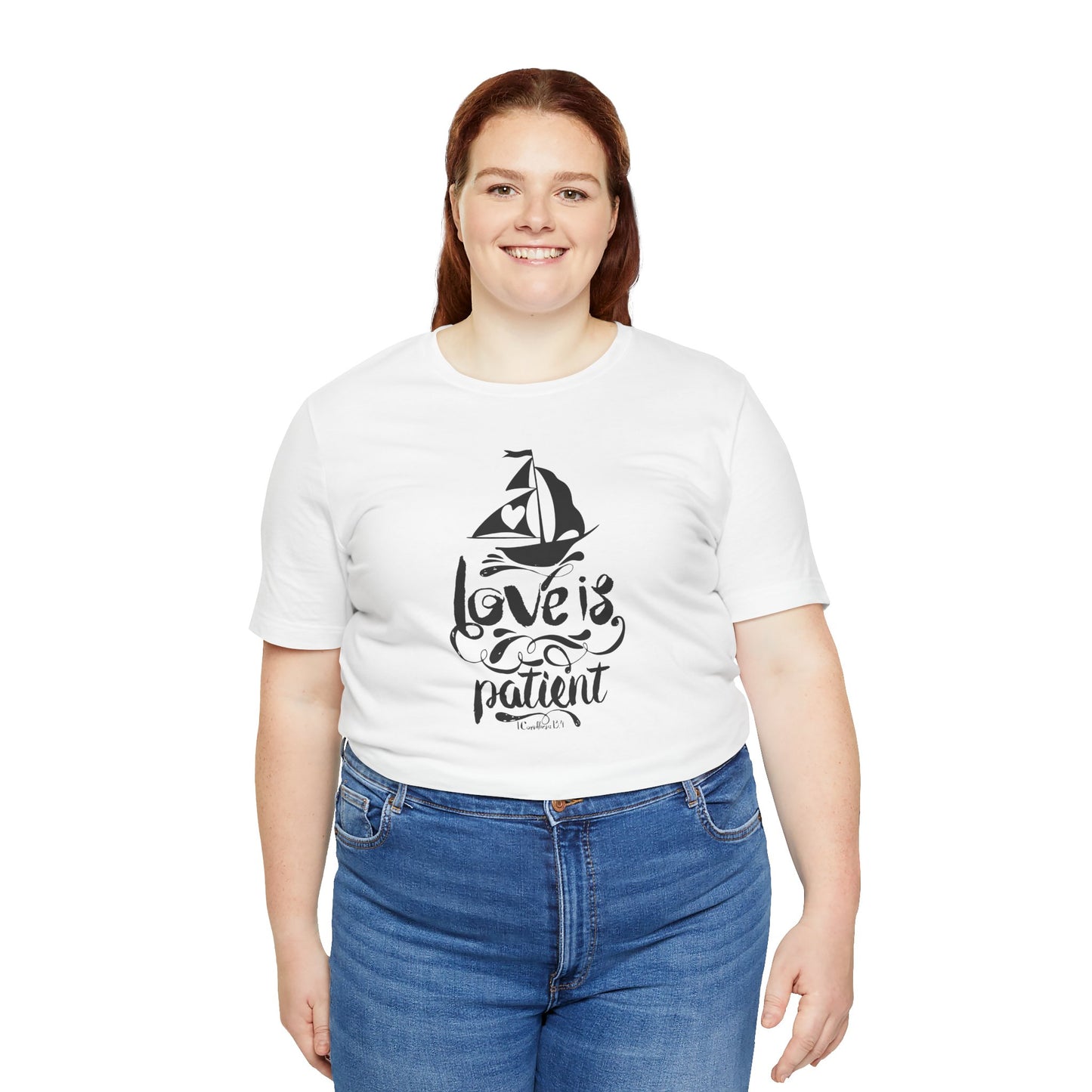 Love Is Patient Corinthians 13:4 Unisex Jersey Short Sleeve Tee
