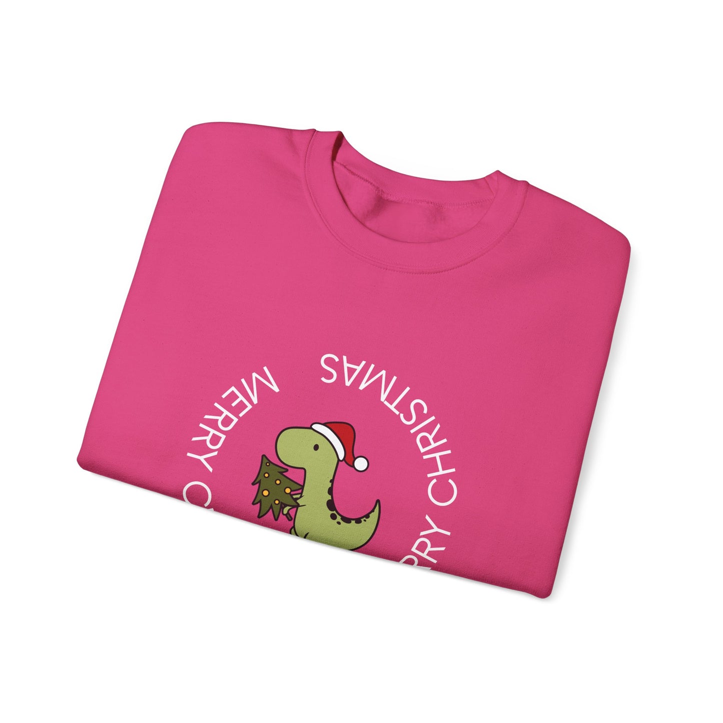 Dino-Merry Christmas 🎄🦖🎅 Unisex Heavy Blend Crewneck Sweatshirt