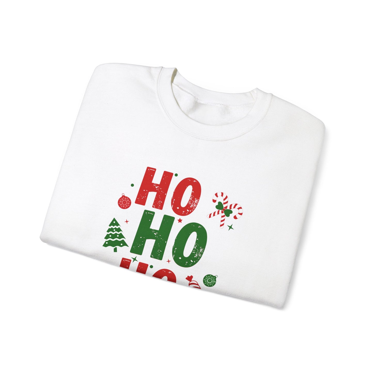 Unisex Heavy Blend Crewneck Sweatshirt Festive HO HO HO 🎅🎄✨