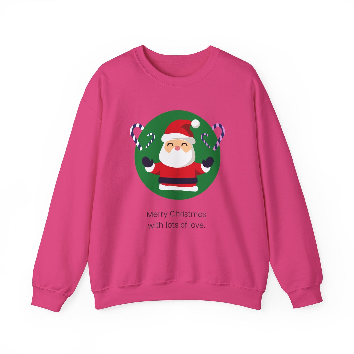 Unisex Heavy Blend Crewneck Sweatshirt Merry Christmas With Lots Of Love 🎅❤️🍭