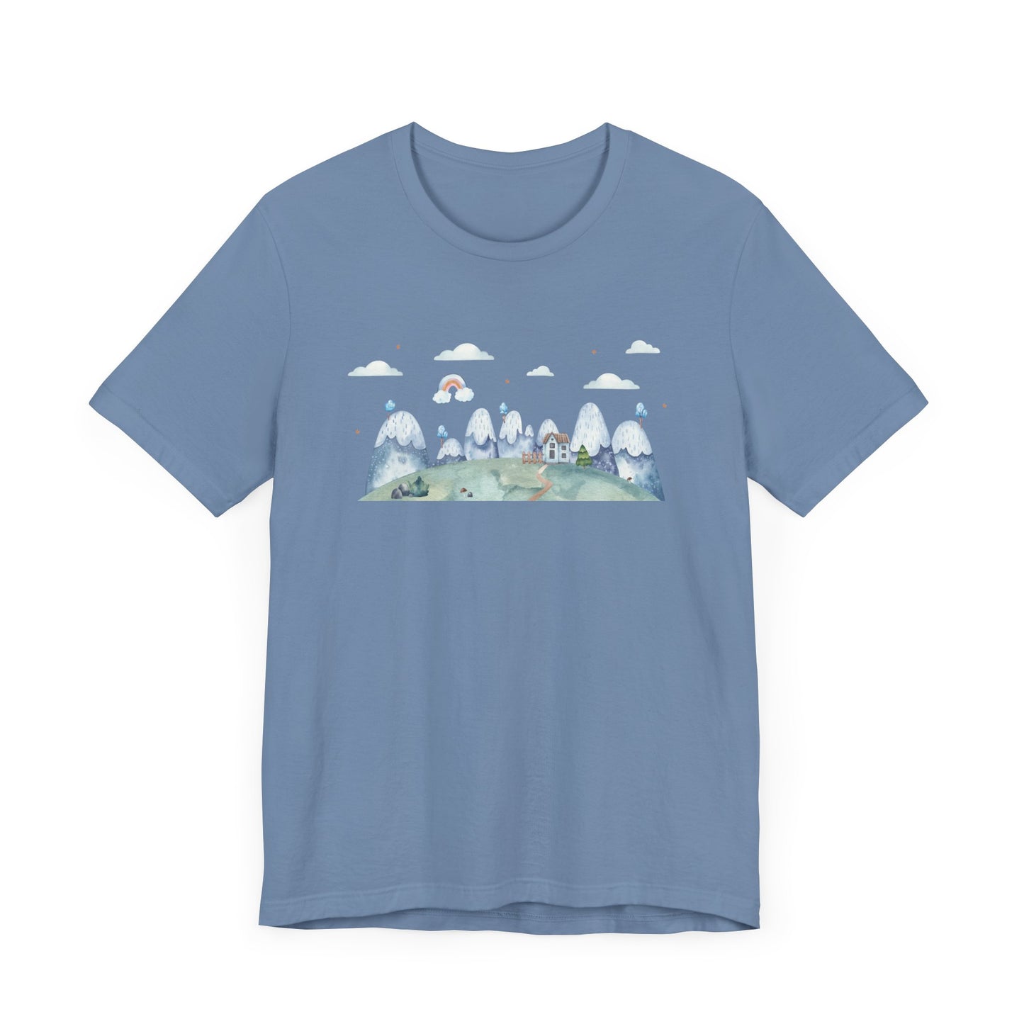 Unisex Jersey Short Sleeve Tee House on a Winter Hill