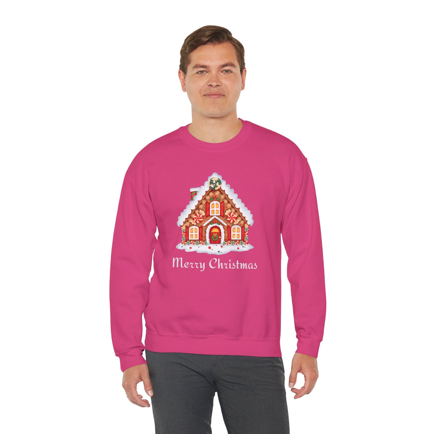Christmas Gingerbread House 🎄🍬✨ Unisex Heavy Blend Crewneck Sweatshirt