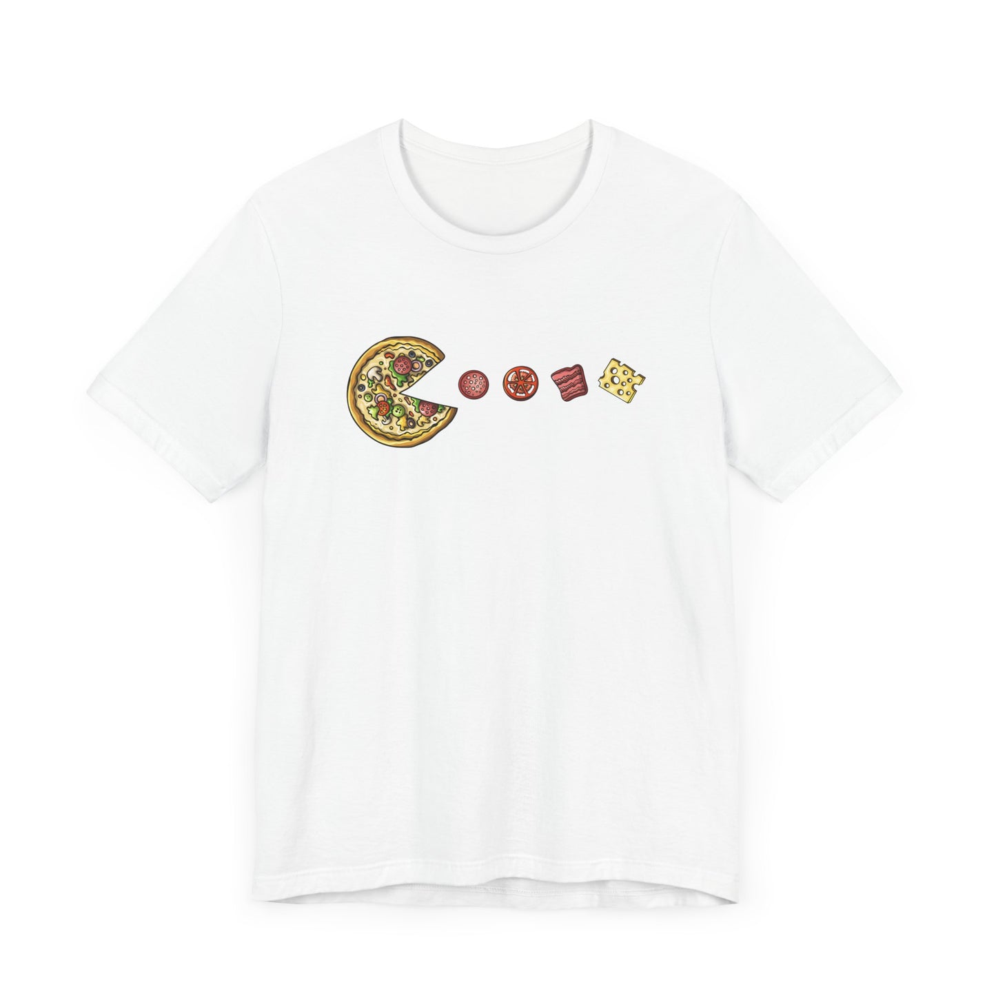 Pizza Pacman Unisex Jersey Short Sleeve Tee