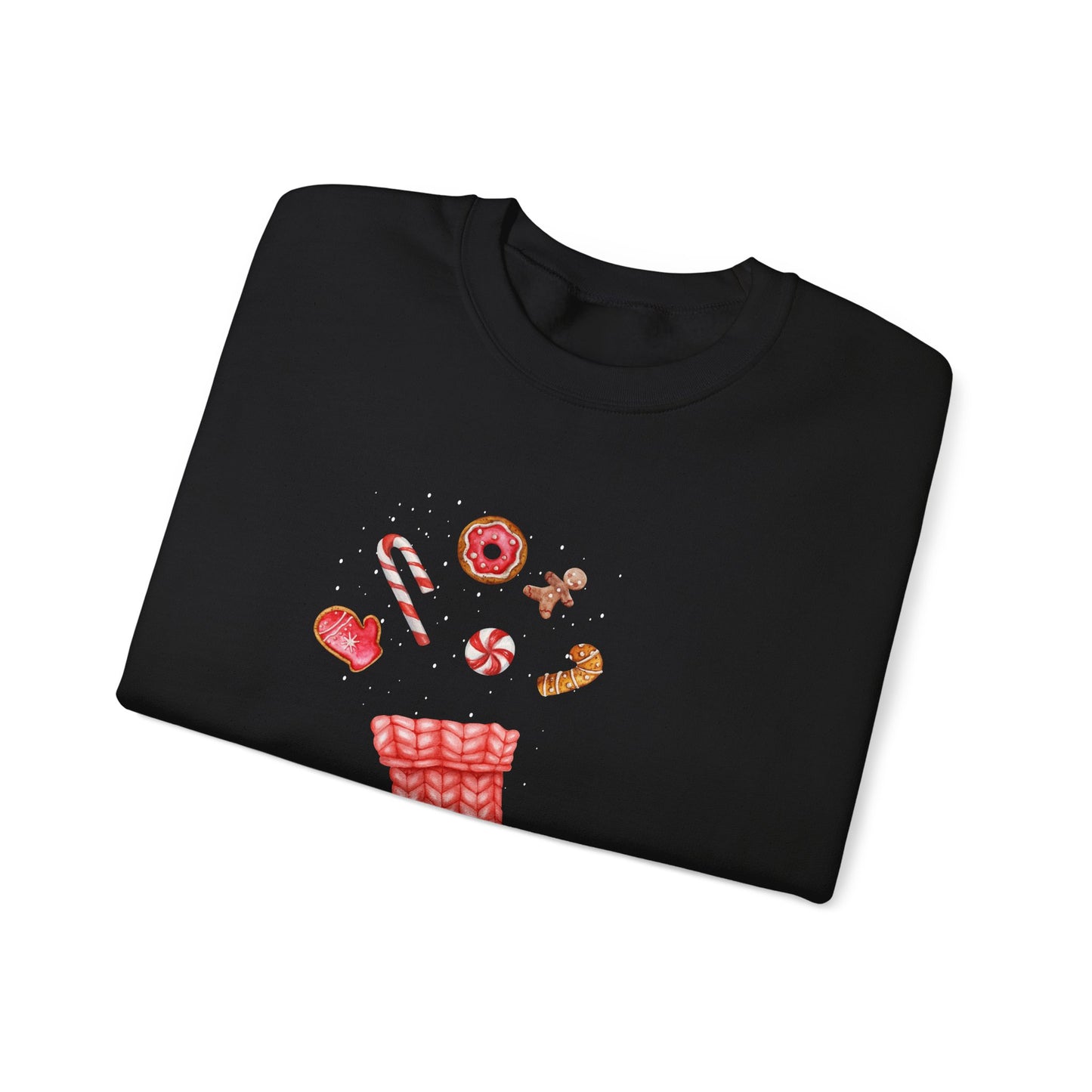 Cozy Christmas Sock 🎄🧦🍩 Unisex Heavy Blend Crewneck Sweatshirt