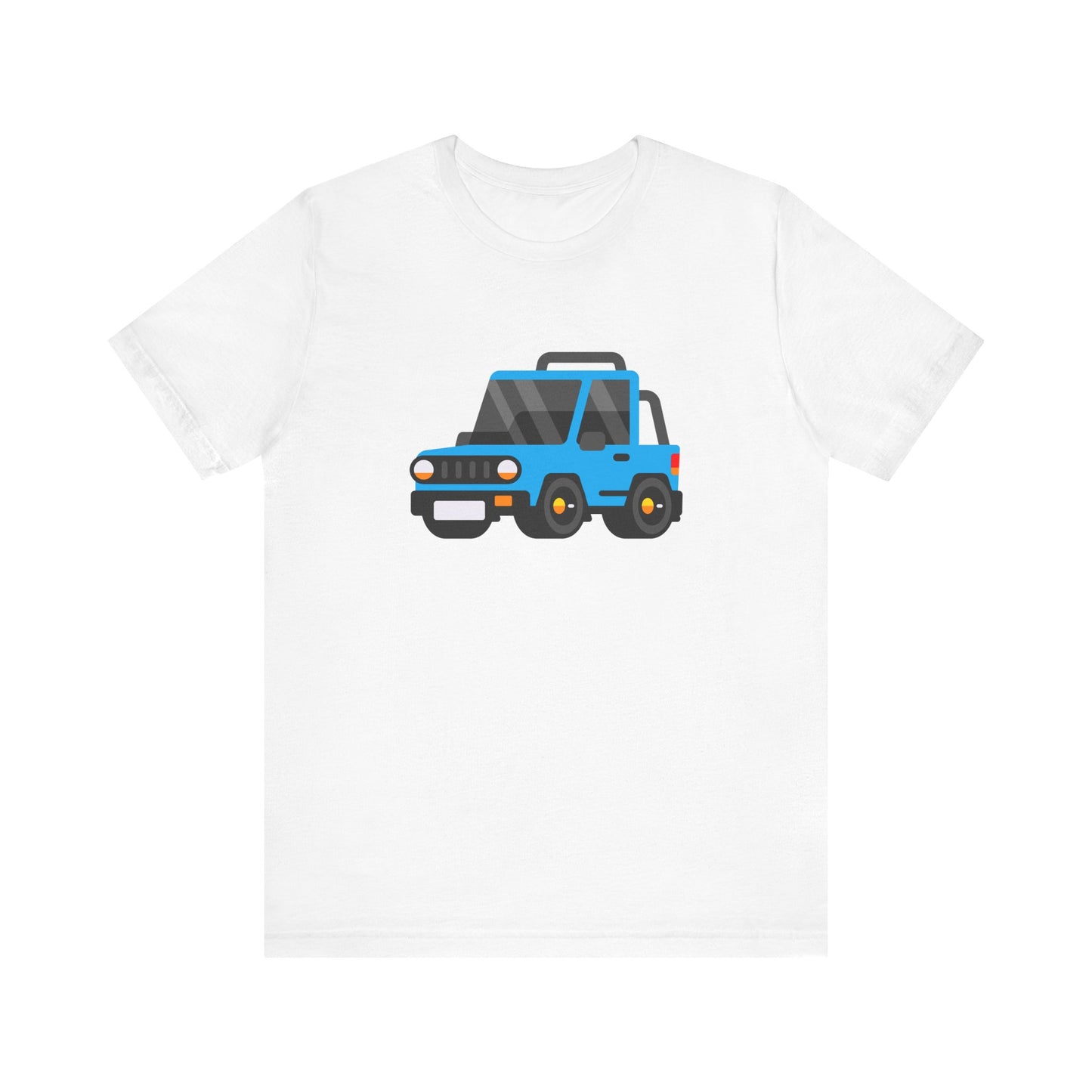 Unisex Jersey Short Sleeve Tee Adorable Car T-shirt Blue Jeep