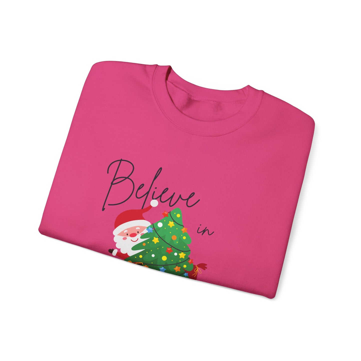 Unisex Heavy Blend Crewneck Sweatshirt Believe In Santa 🎅🎄✨