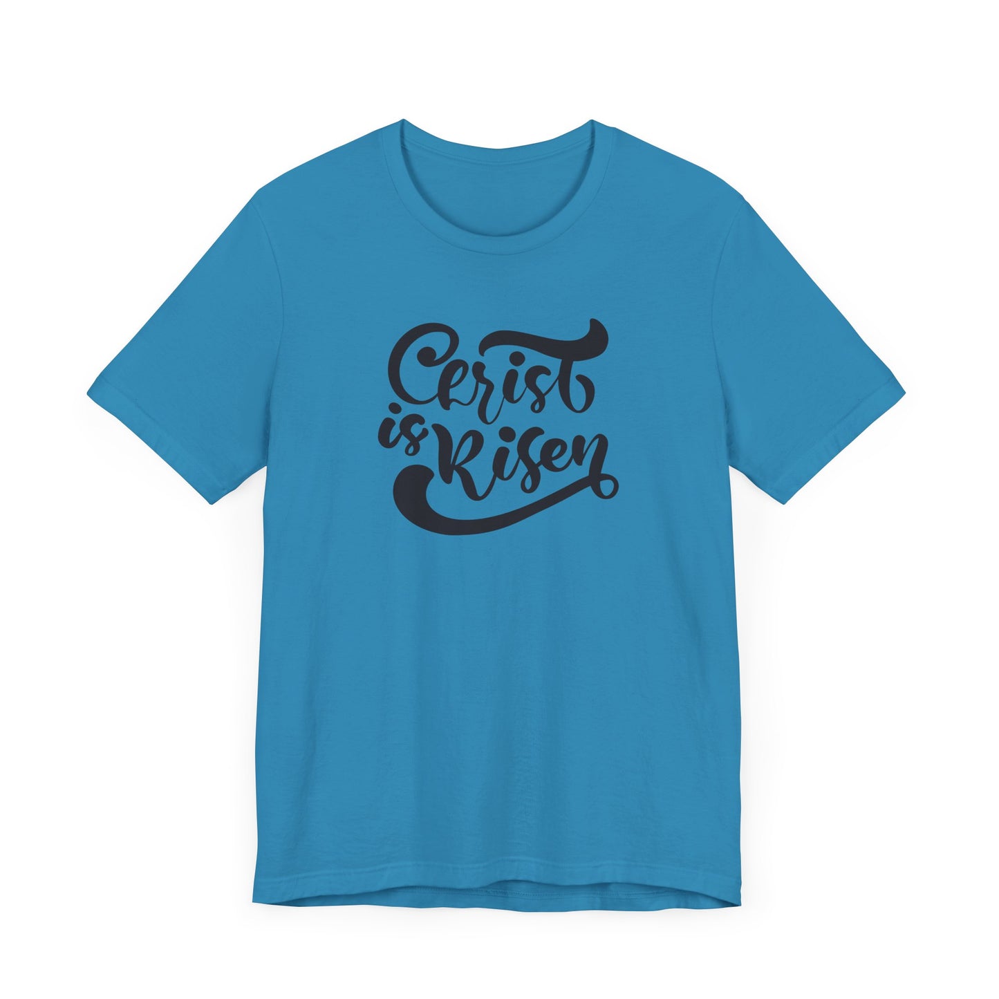 Christ is Risen Black Print Unisex Jersey Short Sleeve Tee