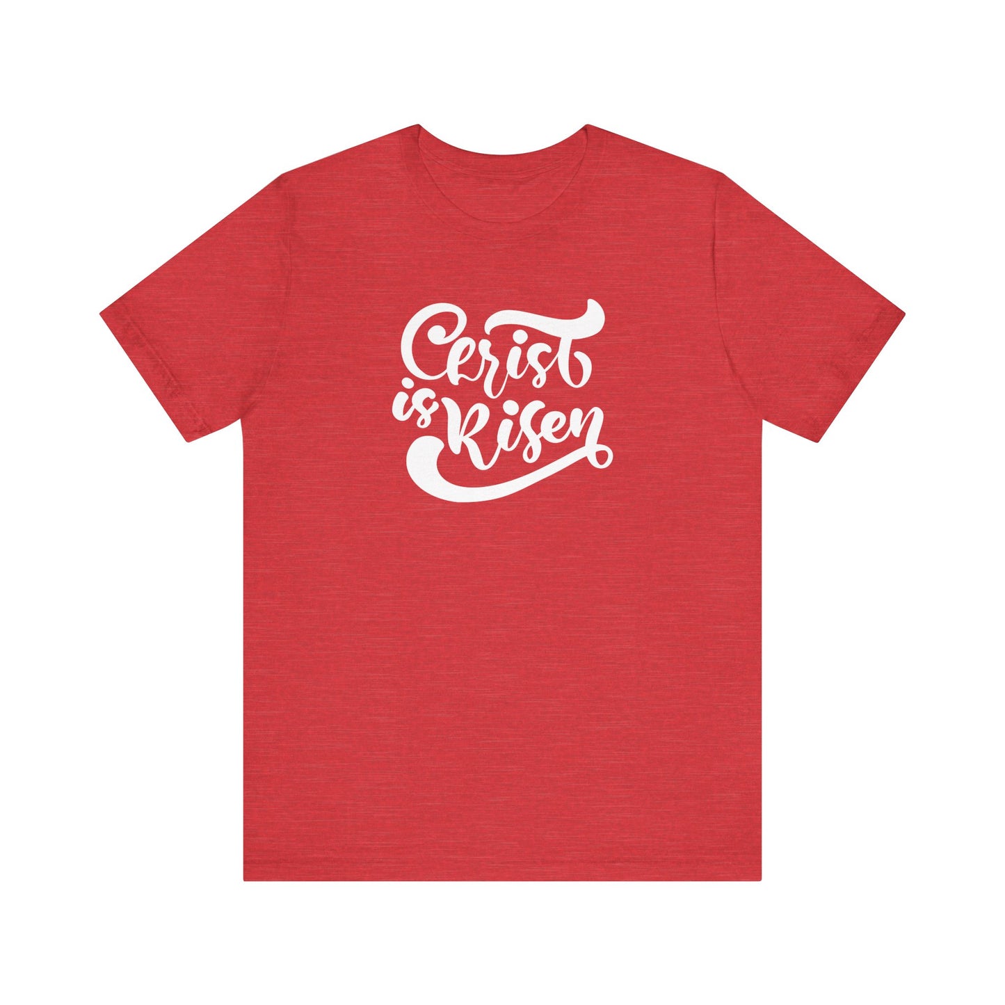 Christ is Risen White Print Unisex Jersey Short Sleeve Tee