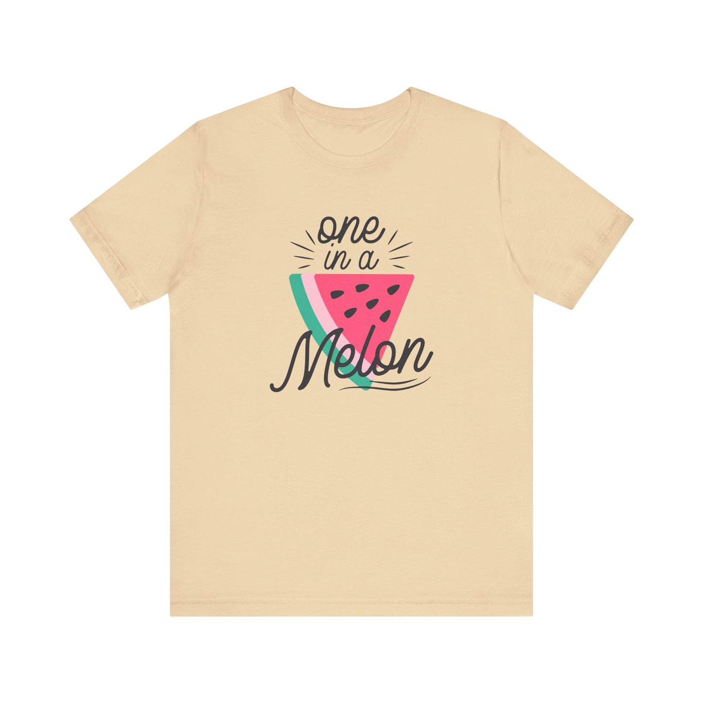 Unisex Jersey Short Sleeve Tee Soft Cotton "One In A Melon" Watermelon Print