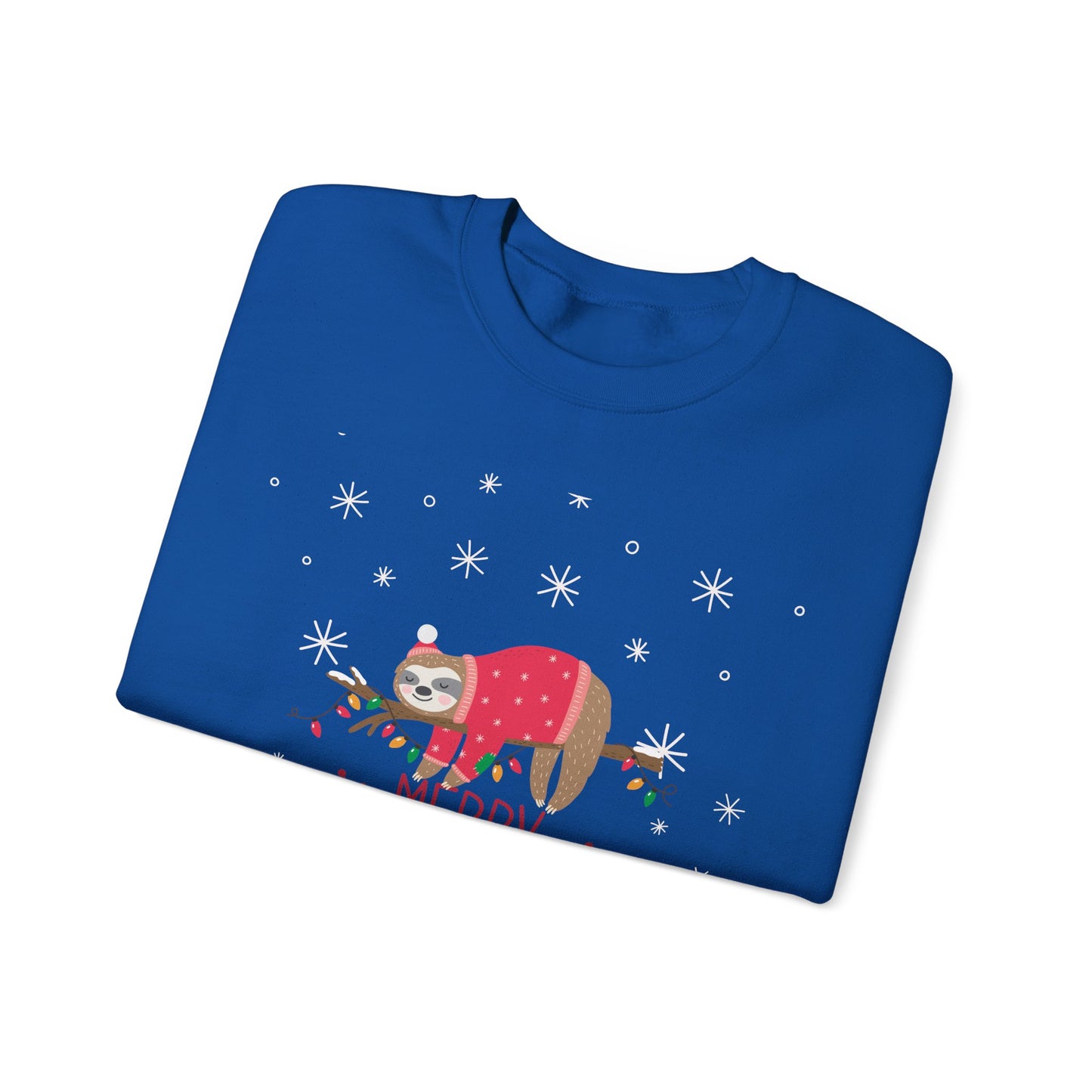 Merry Christmas Sloth 🎄🦥✨ Unisex Heavy Blend Crewneck Sweatshirt