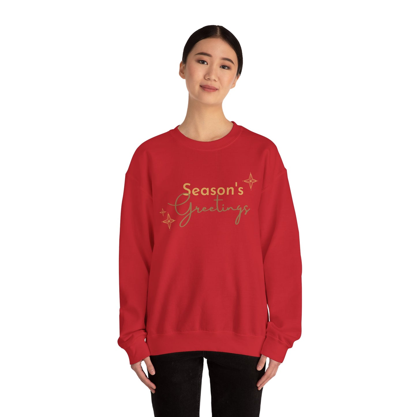 Unisex Heavy Blend Crewneck Sweatshirt Elegant Seasons Greetings ✨🎄