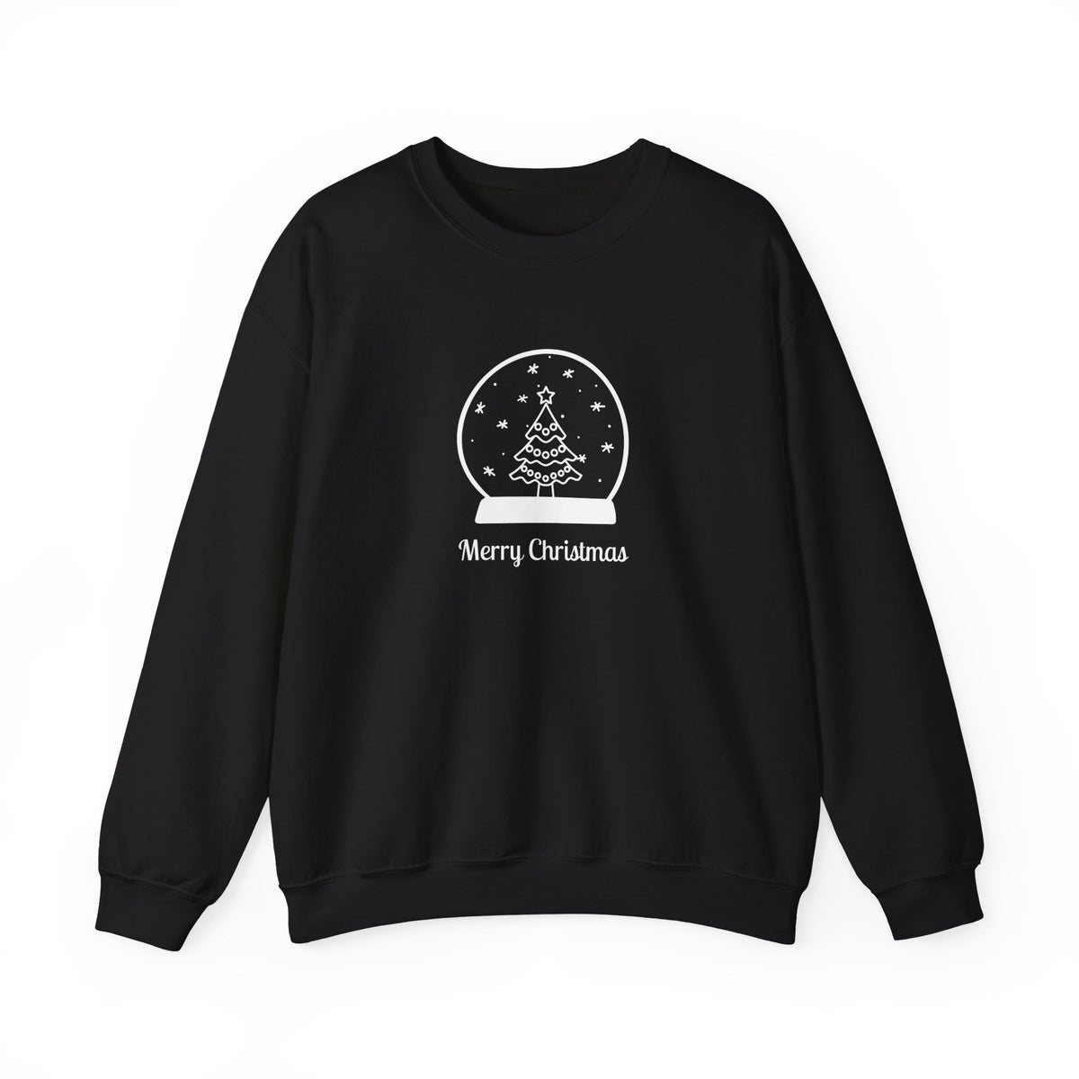 Snow Globe with Merry Christmas 🎄❄️✨ Unisex Heavy Blend Crewneck Sweatshirt