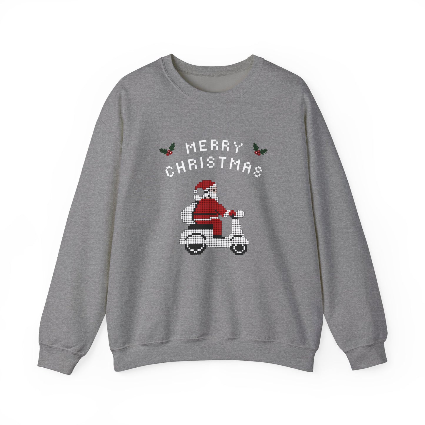 Unisex Heavy Blend Crewneck Sweatshirt Santa on a Vespa 🎅🛵✨