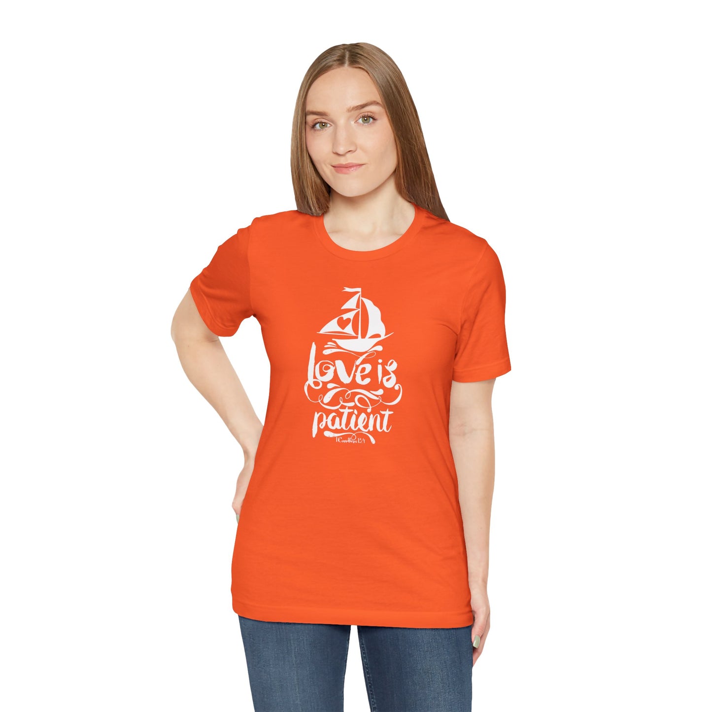 Love Is Patient Corinthians 13:4 Unisex Jersey Short Sleeve Tee