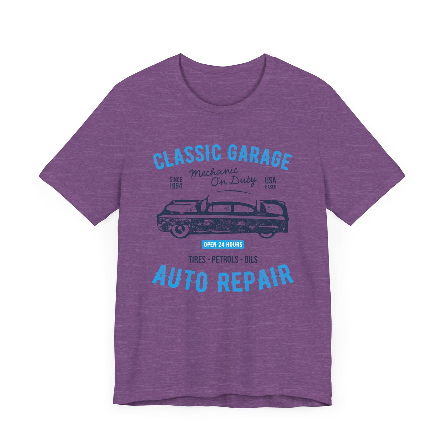 Unisex Jersey Short Sleeve Tee Classic Garage Auto Repair Blue Print